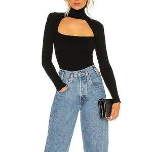 CAMILA COELHO Roscoe Sweater In Black Size XS